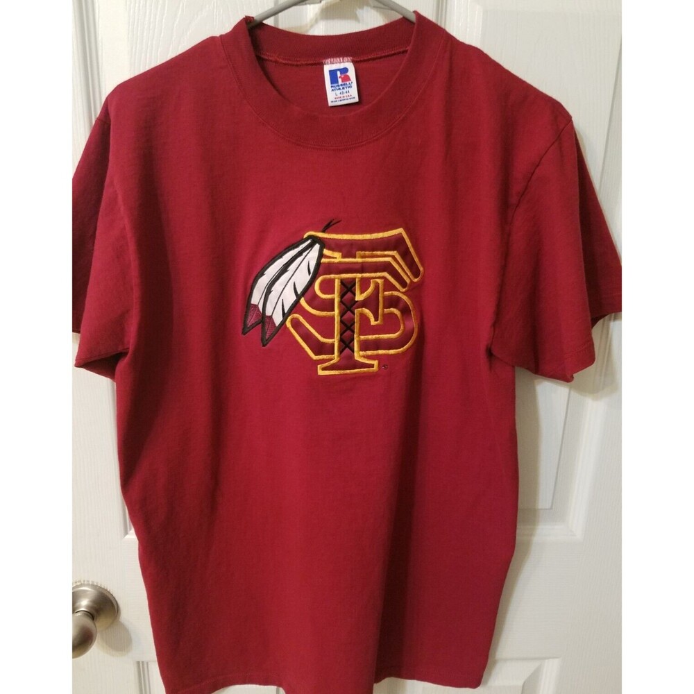 Mens Russel Athletic Florida State Seminoles Embroided Logo T-Shirt Size Large